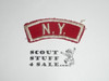 N.Y. Red and White State Strip, used