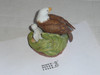 porcelin eagle musical statue, 5 tall by 4.5 wide