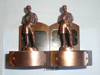 boy scout mckenzie statue scout oath and law book ends, pair, 5.5 tall by 3.25 wide