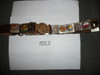 1969 National Jamboree Official leather Belt with Bronze Buckle and the complete NJ and Region belt loop sets, used