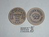 1957 National Jamboree Creve Coeur Council Boy Scout Wooden Nickel