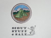 Camping (Silver bdr) - Type J - Fully Embroidered Merit Badge with Scout Stuff backing (2002-current)