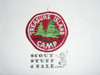 Camp Treasure Island Patch, Philadelphia Council, c/e red twill and red bdr, sewn #2