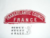 Transatlantic Council FRANCE Red/White Cncl Strip, lite use