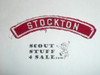 STOCKTON Red and White Community Strip, sewn