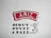 ARIZ. Red and White State Strip, sewn