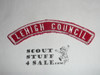 LEHIGH Council Red and White Council Half Strip, sewn