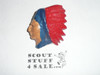 Indian Head Plaster Neckerchief Slide, painted #2