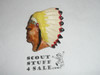 Chief in Bonnet Plaster Neckerchief Slide, Broken Nose