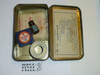 1930's Boy Scout Johnson and Johnson First Aid Tin, WIth some Contents, lite Wear to Tin #7