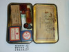 1930's Boy Scout Johnson and Johnson First Aid Tin, WIth Contents, lite Wear to Tin #8