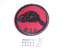 Beaver Patrol Medallion, Red Twill with red rubber back, 1955-1971