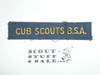 Program Strip - Cub Scouts B.S.A., on Navy twill, used