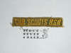 Program Strip - Cub Scouts B.S.A., on tan twill, used, RARE