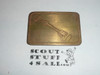 Homemade Brass Etched and stamped Brotherhood Belt Buckle, Back never added, so truly a brass plate