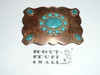 Turquoise and Copper Belt Buckle, used