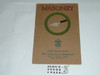 Masonry Merit Badge Pamphlet, Type 3, Tan Cover, 1927 Printing
