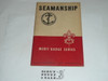 Seamanship Merit Badge Pamphlet, Type 5, Red/Wht Cover, Wartime Book, 3-44 Printing