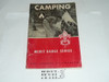 Camping Merit Badge Pamphlet, Type 6, Picture Top Red Bottom Cover, 10-65 Printing