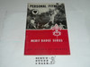 Personal Fitness Merit Badge Pamphlet, Type 6, Picture Top Red Bottom Cover, 7-60 Printing