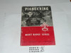 Pioneering Merit Badge Pamphlet, Type 6, Picture Top Red Bottom Cover, 5-60 Printing