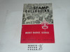 Stamp Collecting Merit Badge Pamphlet, Type 6, Picture Top Red Bottom Cover, 6-54 Printing