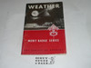 Weather Merit Badge Pamphlet, Type 6, Picture Top Red Bottom Cover, 7-61 Printing