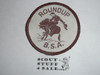 Round-up Patch, Generic BSA issue, wht Woven, brn r/e bdr