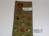 1940's Boy Scout Merit Badge Sash with 23 crimped merit badges and early Rank Patches, #FB27