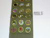 1950's Boy Scout Merit Badge Sash with 26 Khaki Crimped & 2 R/e Twill Merit badges, #FB32