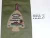 1950's Boy Scout Merit Badge Sash with 19 Khaki Crimped Merit Badges & a Philmont Trek Patch, #FB46