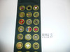 1950's Explorer Scout Merit Badge Sash with 30 Crimped Merit badges, #FB61