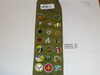 1960's Boy Scout Merit Badge Sash with 21 Rolled Edge Merit badges, #FB73