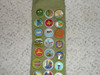 1970's Boy Scout Merit Badge Sash with 26 Rolled Edge Merit badges, #FB87