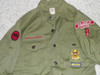 1960's Boy Scout Uniform Shirt with many patches and insignia from San Angelo TX, 19" Chest and 25" Length, #FB4