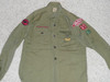 1960's Boy Scout Uniform Shirt with patches from Long Beach CA, 18" Chest and 25" Length, stain on back, #FB16