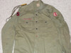 1940's Boy Scout Uniform Shirt with metal buttons, 20" Chest and 28" Length, #FB37