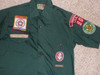 1970's Boy Scout Explorer Uniform Shirt with 1975 World Jamboree and Eagle from Sarasota FL, 19" chest 26" length, #FB99