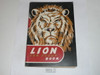 1952 Lion Cub Scout Handbook, 4-52 Printing, Near MINT