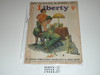 1937 February 13 issue of Liberty Magazine with Boy Scout cover artwork, spine discolored on cover