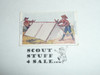 Gallaher ltd Cigarette Company Premium Card, Boy Scout Series of 100, Card #25 To Make a Scout's Tent, 1911