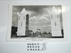 1957 World Jamboree Official Postcard of Godollo Sub Camp Gateway