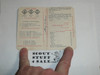 1938 Cub Scout Membership Card, 2-fold, 7 signatures, with envelope, expires November 1938, BSMC50
