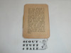1952 Eagle Scout Rank Achievement Card, Boy Scout