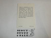 1985 Eagle Scout with Gold Palm Rank Achievement Card, Boy Scout