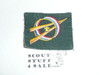 Explorer Scout Universal Emblem from the 1970's in Green with cut edge border, used