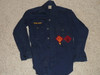 1940's Boy Scout Cub Uniform Shirt with metal buttons and early Wolf/Bear, 18" chest 25" length, #BD30