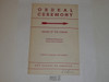 Ordeal Ceremony Manual, Order of the Arrow, 1954, 5-54 Printing