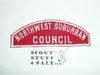 Northwest Suburban Council Red/White Council Strip