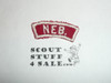 NEB. Red and White State Strip, sewn